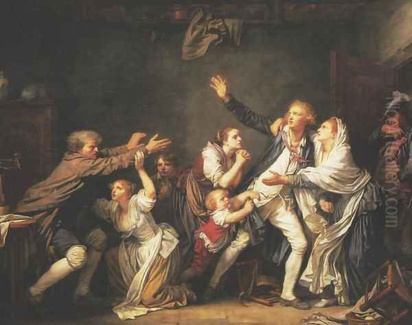 Ungrateful Son Oil Painting by Jean Baptiste Greuze