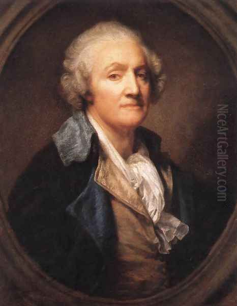 Self-Portrait c. 1785 Oil Painting by Jean Baptiste Greuze