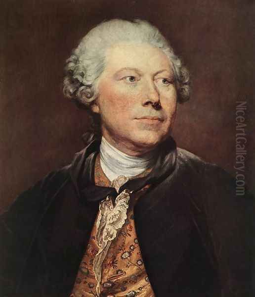 Portrait of Georges Wille 1763 Oil Painting by Jean Baptiste Greuze