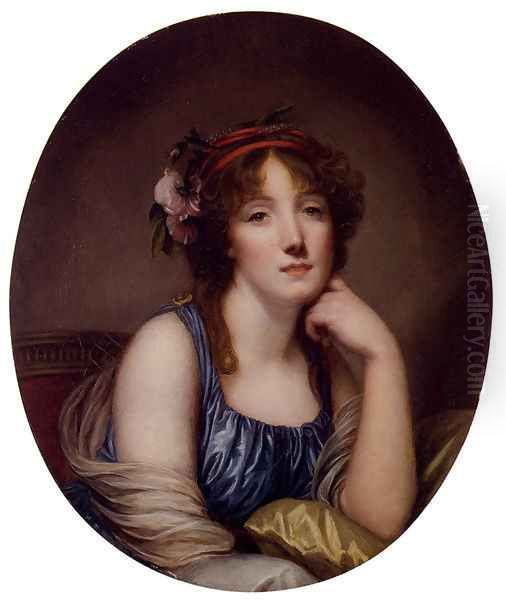 Portrait Of A Young Woman, Said To Be The Artist's Daughter Oil Painting by Jean Baptiste Greuze