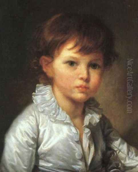 Portrait of Count Stroganov as a Child Oil Painting by Jean Baptiste Greuze