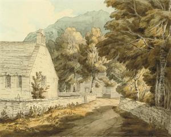 The Chapel At Borrowdale, Cumberland Oil Painting by John White Abbott