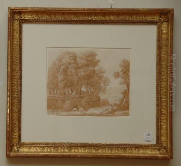 Classical Landscape With Figures Oil Painting by John White Abbott