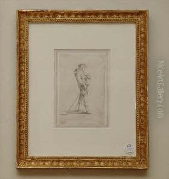 Figural Study Oil Painting by John White Abbott