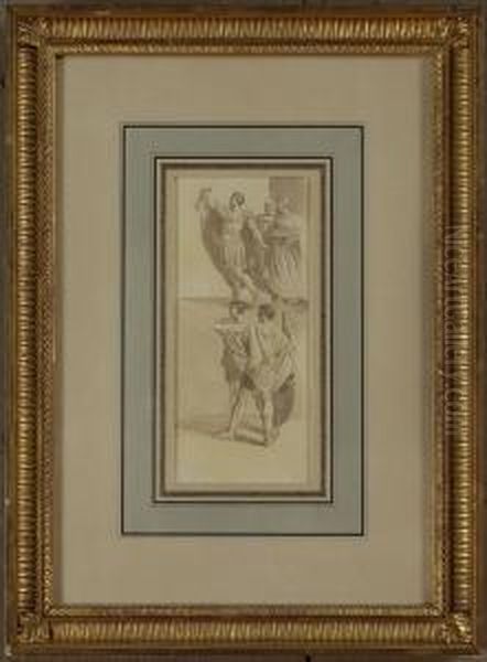 Study Of Roman Men Oil Painting by John White Abbott