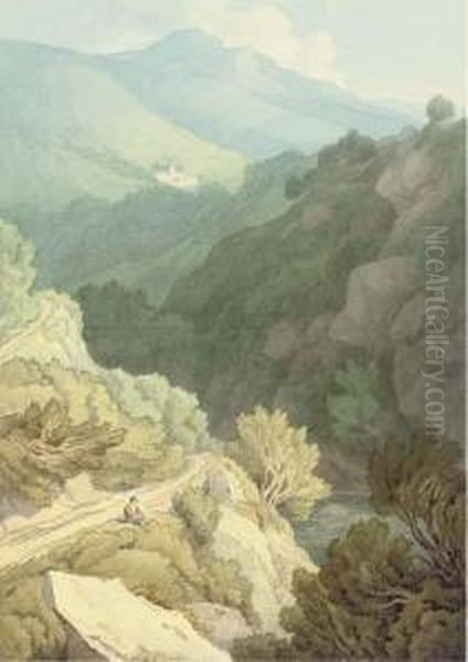 Sharper Tor With Sheep Tor Beyond, Devon Oil Painting by John White Abbott