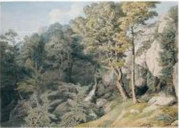 Canonteign, Devon Oil Painting by John White Abbott