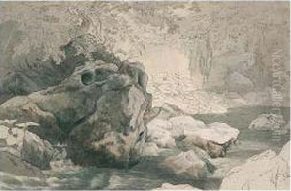 Chudleigh Rock, Devon Oil Painting by John White Abbott