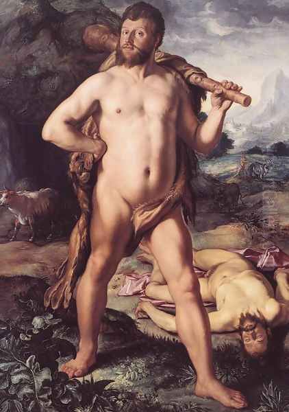 Hercules and Cacus 1613 Oil Painting by Hendrick Goltzius