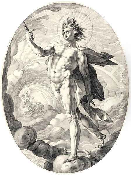 Apollo Oil Painting by Hendrick Goltzius