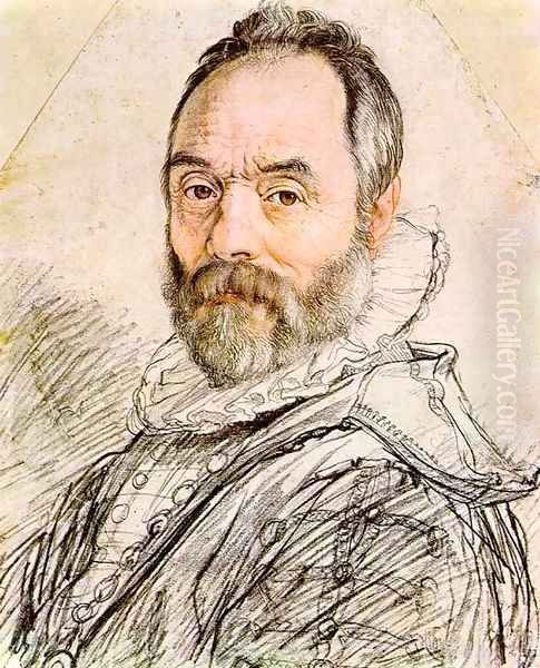 Portrait of Sculptor Giambologna 2 Oil Painting by Hendrick Goltzius