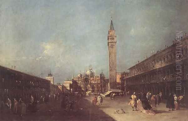 Piazza San Marco 1760s Oil Painting by Francesco Guardi