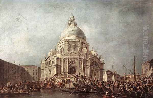 The Doge at the Basilica of La Salute 1766-70 Oil Painting by Francesco Guardi