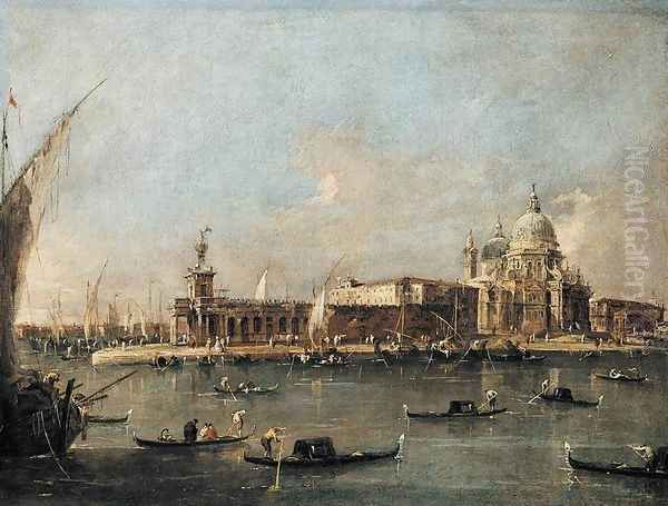 The Punta di Dogana c. 1782 Oil Painting by Francesco Guardi