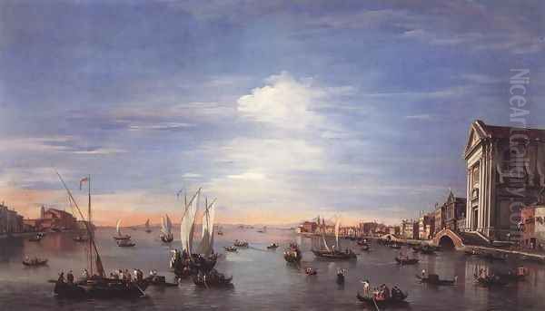 The Giudecca Canal with the Zattere c. 1759 Oil Painting by Francesco Guardi