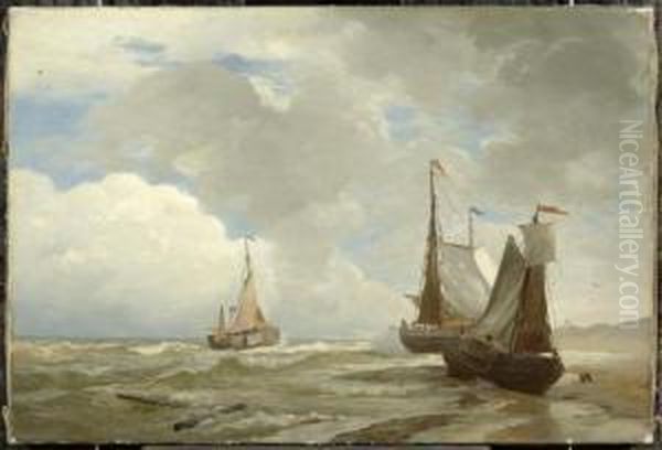 Marine Oil Painting by Andreas Achenbach