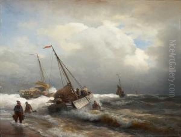 Marine Oil Painting by Andreas Achenbach