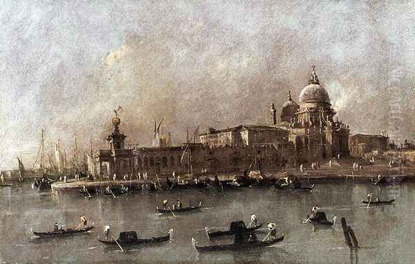 Venice- A View of the Entrance to the Grand Canal Oil Painting by Francesco Guardi