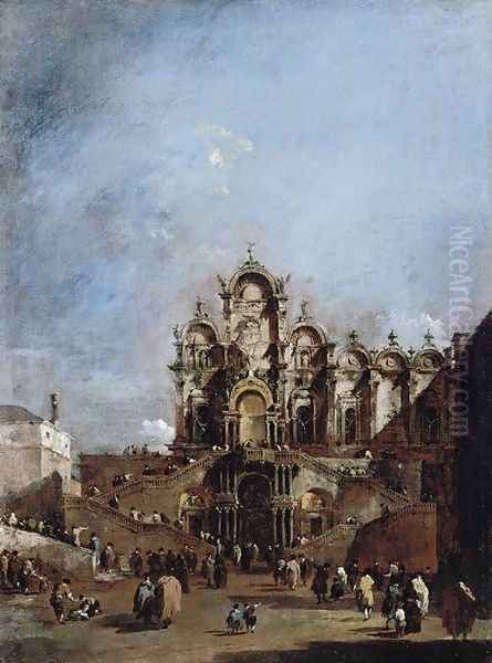 View of the Campo San Zanipolo in Venice 1782 Oil Painting by Francesco Guardi