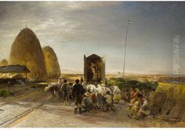 Zelebrierung Eines Messgottesdienst In Weiter
 Campagna-landschaft Oil Painting by Oswald Achenbach