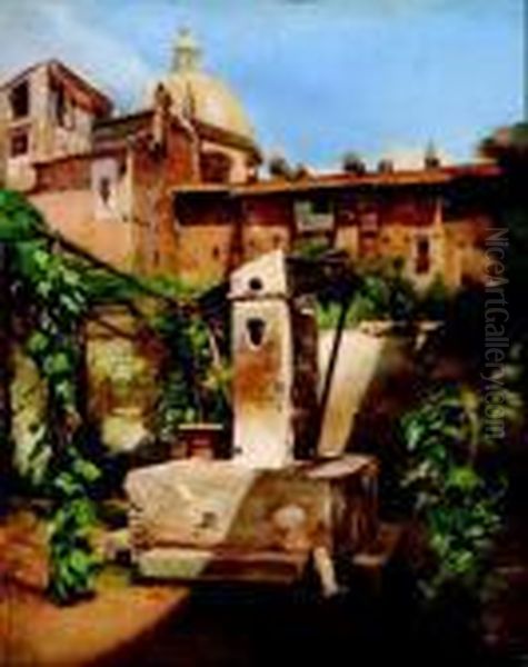 Il Pozzo Oil Painting by Oswald Achenbach