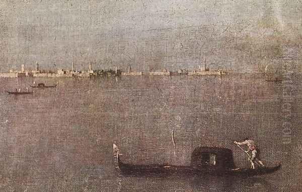 Gondola in the Lagoon Oil Painting by Francesco Guardi