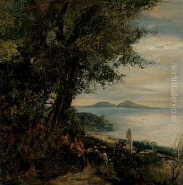 Signiert Unten Mitte: Osw. Achenbach. Oil Painting by Oswald Achenbach