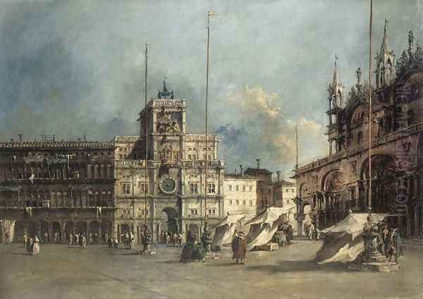 The Torre del'Orologio Oil Painting by Francesco Guardi