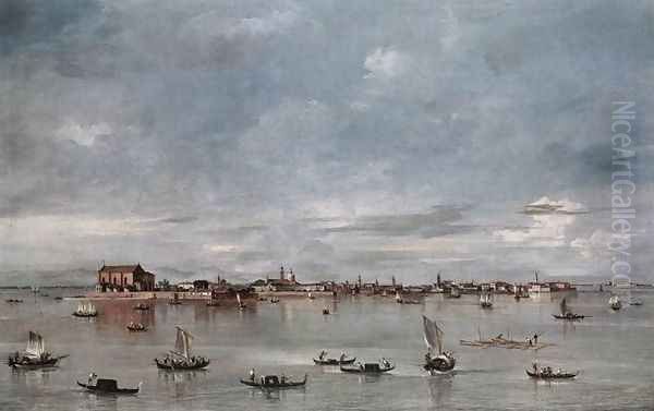 San Cristoforo, San Michele and Murano, Seen from the Fondamenta Nuove Oil Painting by Francesco Guardi