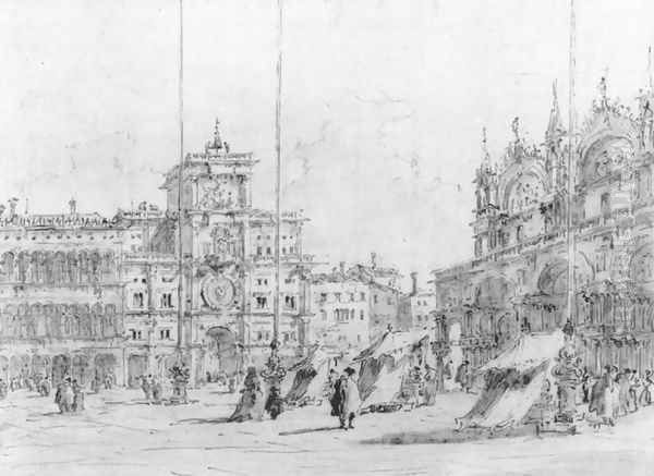 The Torre del Orologio Oil Painting by Francesco Guardi