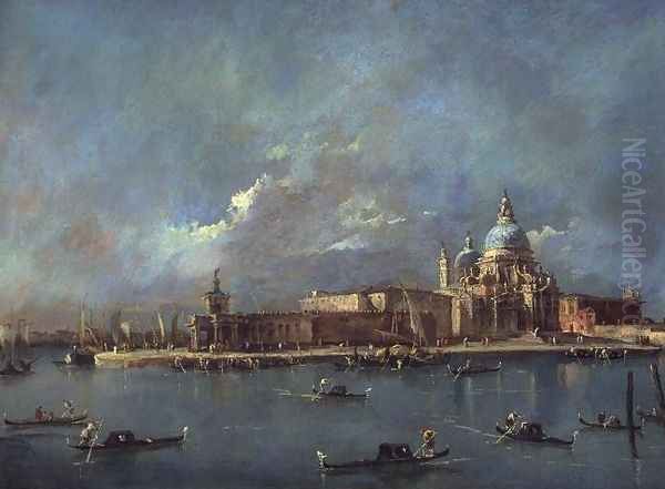 The Old Customs House and the Church of Santa Maria della Salute Oil Painting by Francesco Guardi