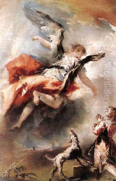 The Angel Appears to Tobias Oil Painting by Francesco Guardi