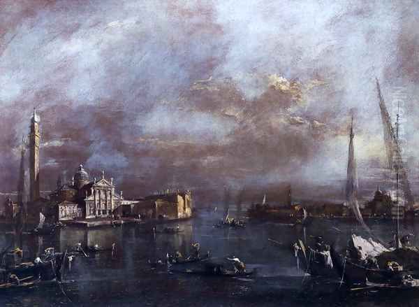 Bacino di San Marco with San Giorgio and the Giudecca Oil Painting by Francesco Guardi