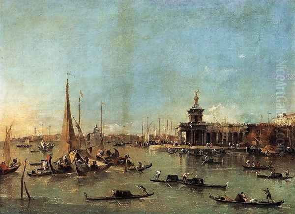 Venice The Dogana with the Giudecca Oil Painting by Francesco Guardi