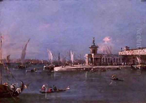 View of Venice with the Punta della Salute Oil Painting by Francesco Guardi