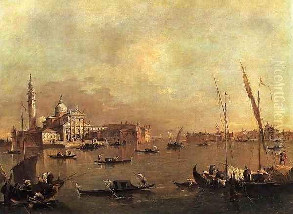 Venice San Giorgio Maggiore Oil Painting by Francesco Guardi