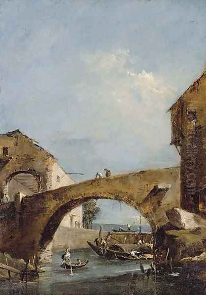 The Porta del Dolo Oil Painting by Francesco Guardi