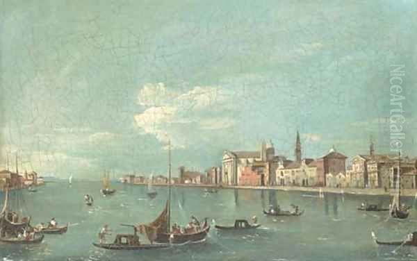 The Giudecca, Venice, with the Zattere Oil Painting by Francesco Guardi