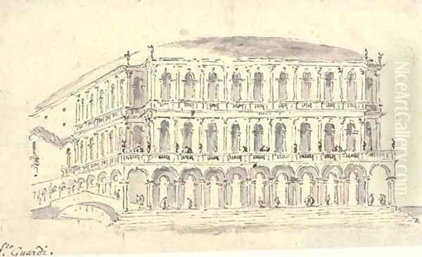 A design for the projected Teatro Manin, Venice Oil Painting by Francesco Guardi