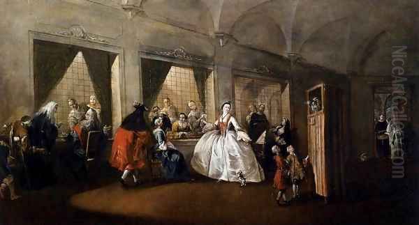 The Parlor of the Nuns at San Zaccaria Oil Painting by Francesco Guardi