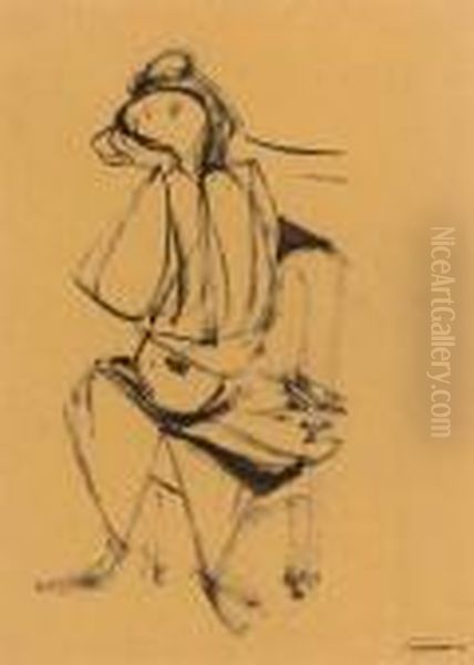 Seated Figure by Jankel Adler