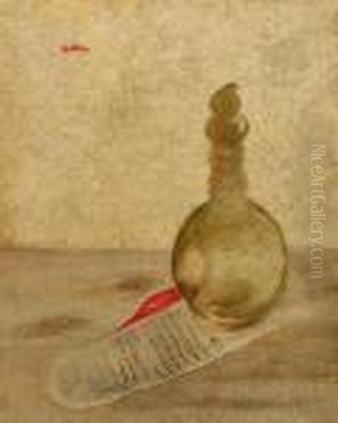 Bottle Oil Painting by Jankel Adler