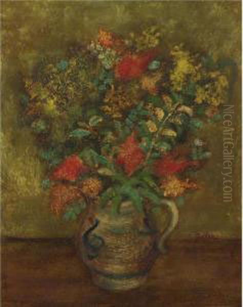 Blumen (flowers) Oil Painting by Jankel Adler