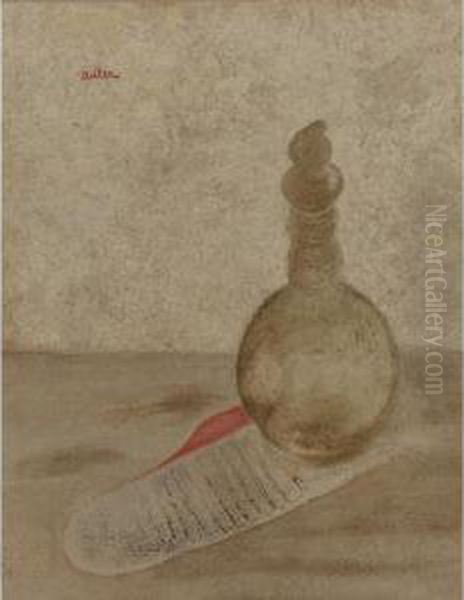 Still Life With Bottle Oil Painting by Jankel Adler