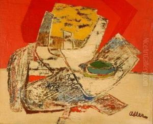 Composition Oil Painting by Jankel Adler