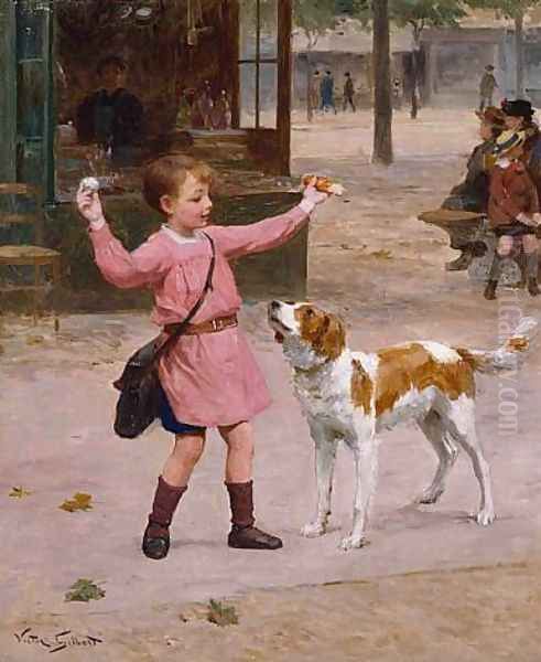 La Récompense Oil Painting by Victor-Gabriel Gilbert