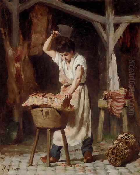 Le jeune boucher Oil Painting by Victor-Gabriel Gilbert