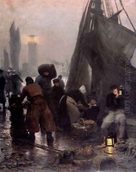 Preparing For Departure, London Oil Painting by Victor-Gabriel Gilbert