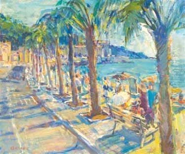 Promenade Du Soleil Oil Painting by Lucien Adrion