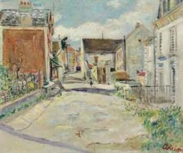 La Rue Oil Painting by Lucien Adrion